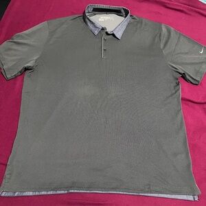 Nike Golf Polo Shirt Mens XL Gray Dri-Fit Tour Performance